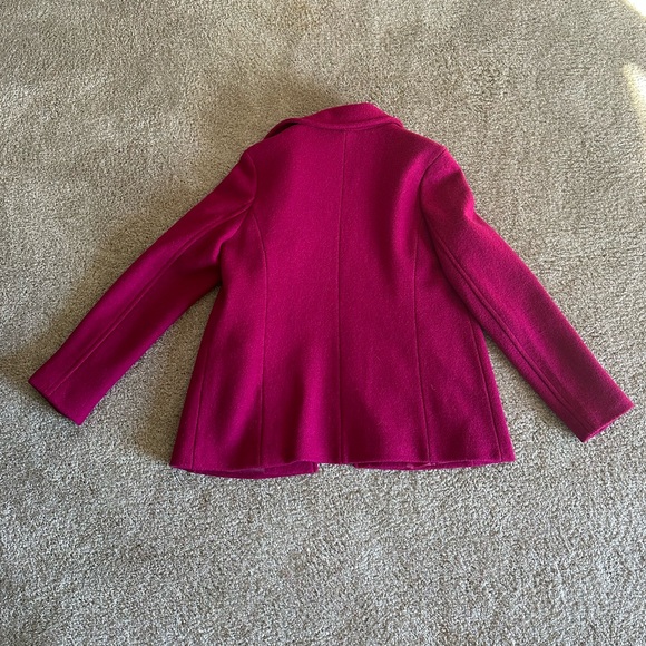 Lands' End Magenta Short Coat (Size 12) - Picture 2 of 4